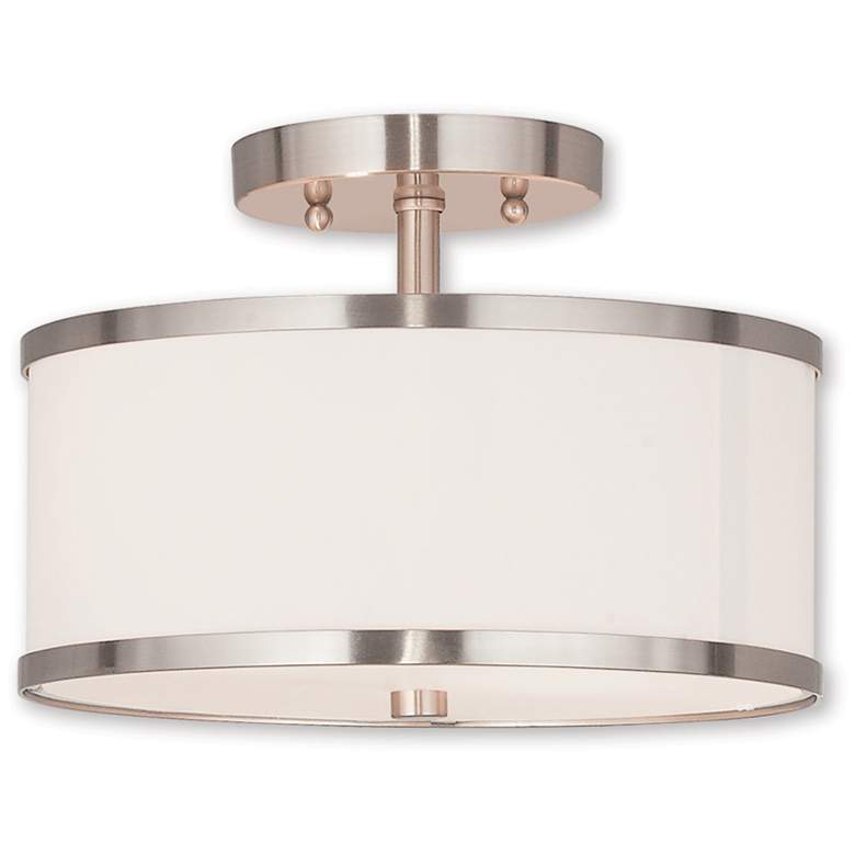 Image 1 2 Light Brushed Nickel Ceiling Mount