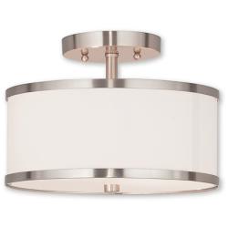 2 Light Brushed Nickel Ceiling Mount