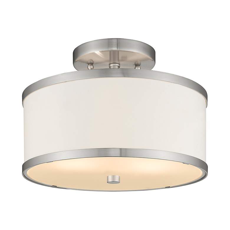 Image 5 2 Light Brushed Nickel Ceiling Mount more views