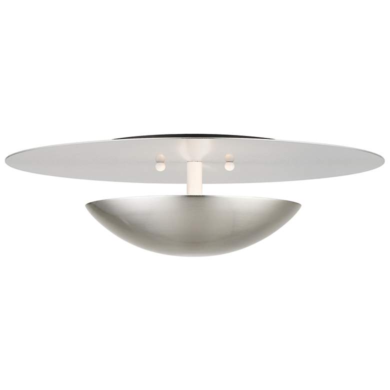 Image 2 2 Light Brushed Nickel Large Semi-Flush/ Wall Sconce