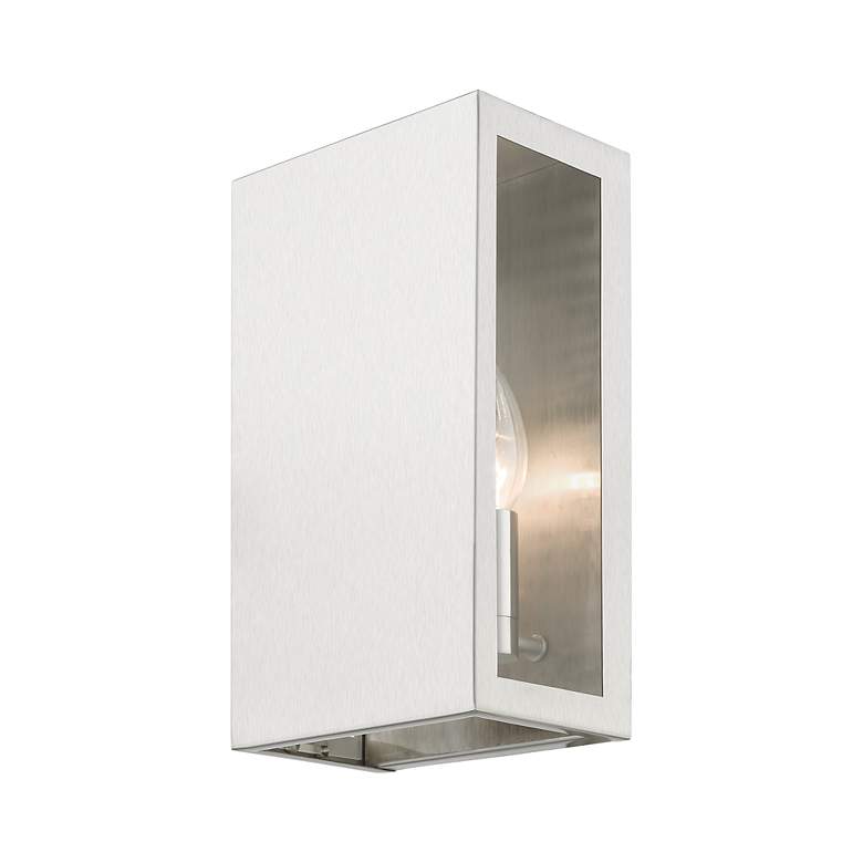 Image 6 2 Light Brushed Nickel Outdoor ADA Medium Sconce more views
