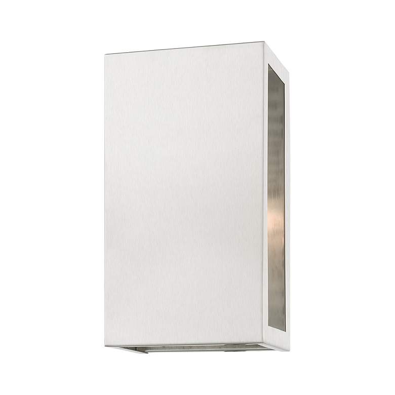 Image 7 2 Light Brushed Nickel Outdoor ADA Medium Sconce more views