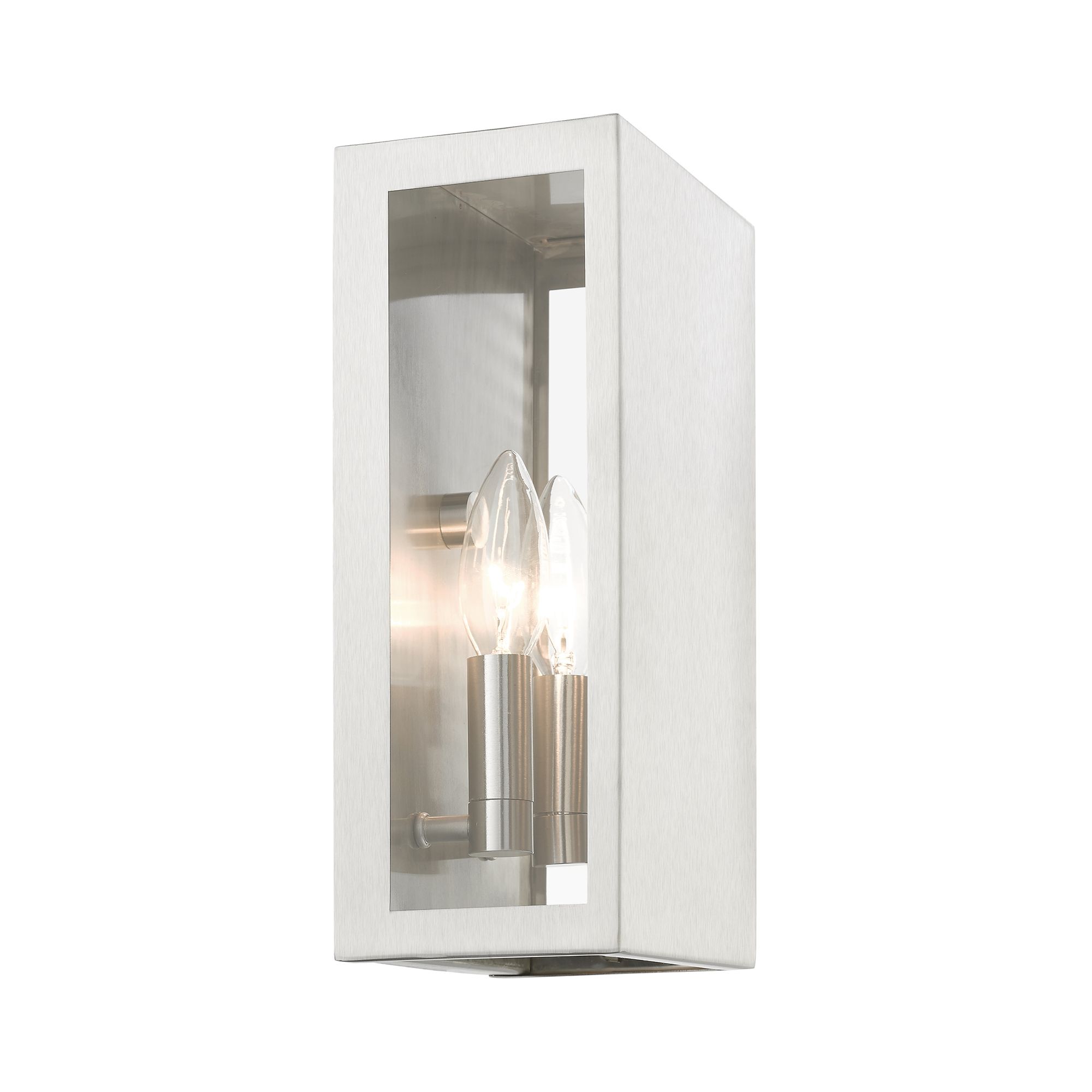 2 Light Brushed Nickel Outdoor ADA Medium Sconce