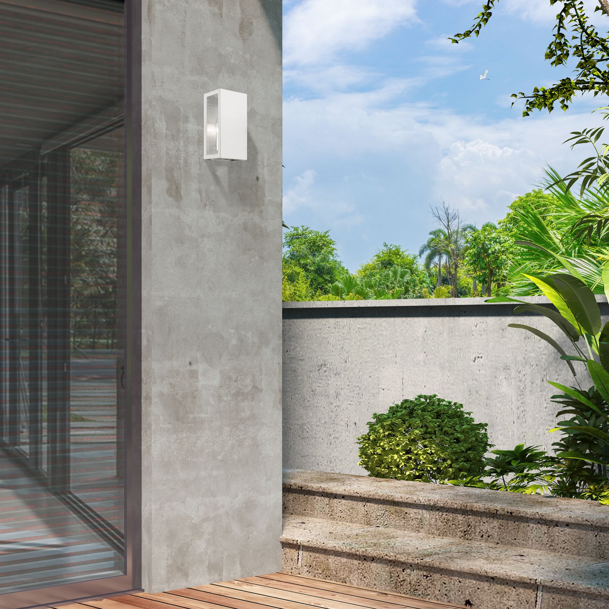 2 Light Brushed Nickel Outdoor ADA Medium Sconce