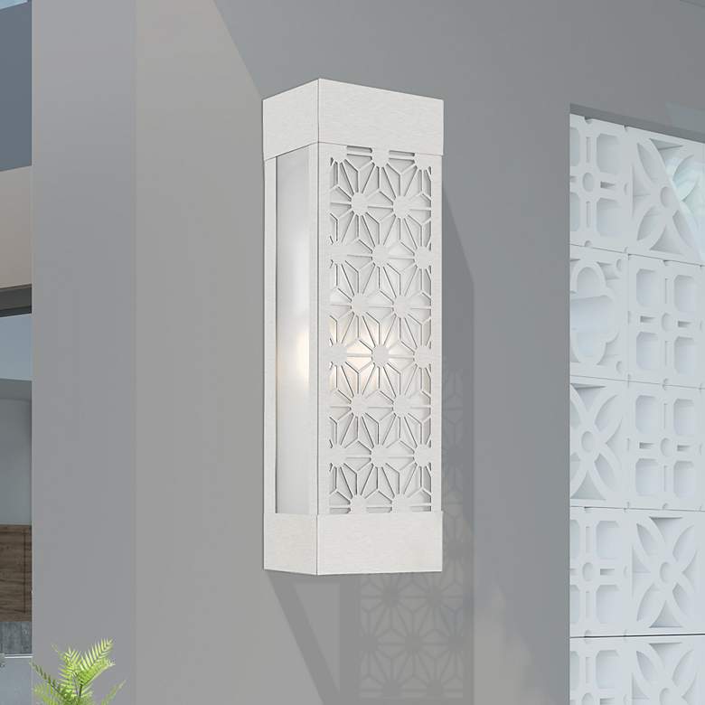 Image 1 2 Light Brushed Nickel Outdoor ADA Sconce