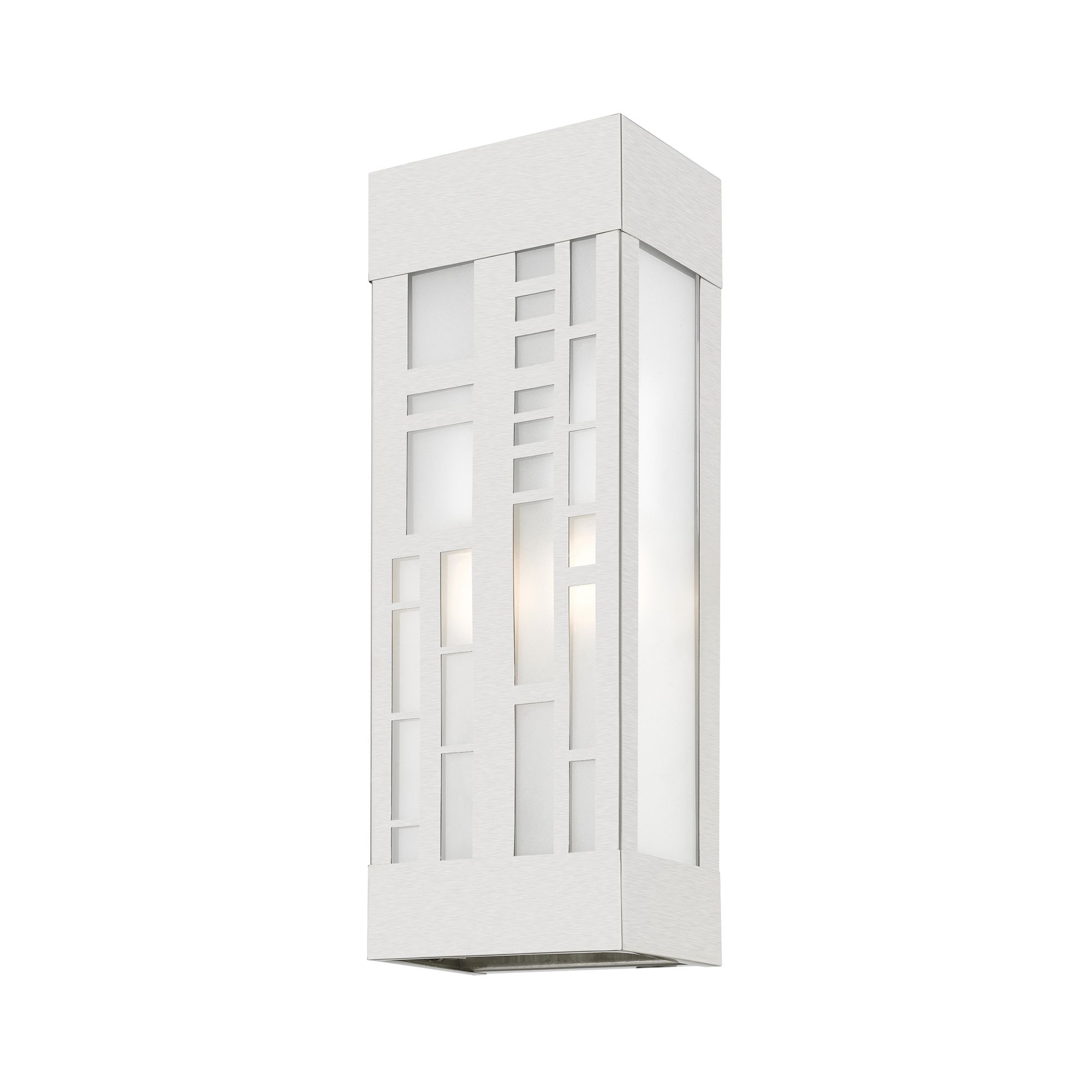 Image 4 2 Light Brushed Nickel Outdoor ADA Sconce more views