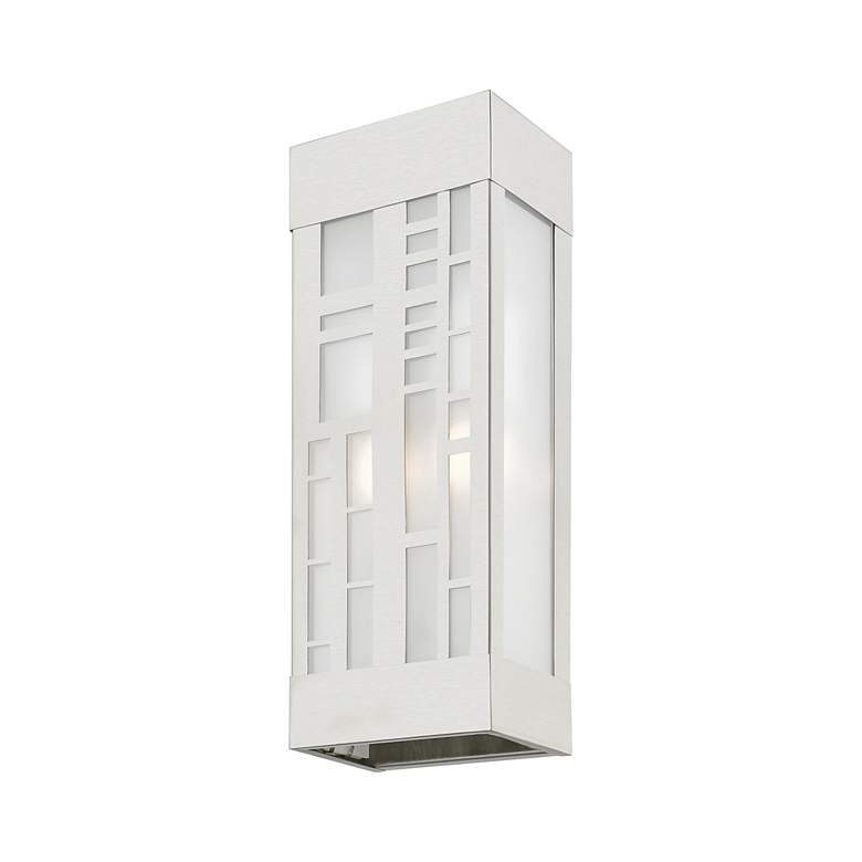 Image 5 2 Light Brushed Nickel Outdoor ADA Sconce more views