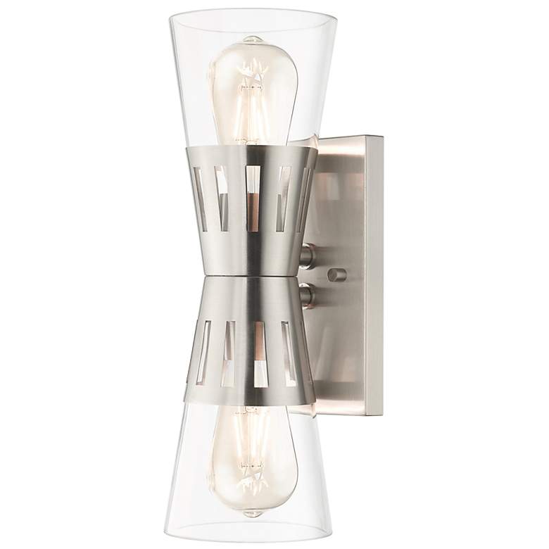 Image 2 2 Light Brushed Nickel Sconce