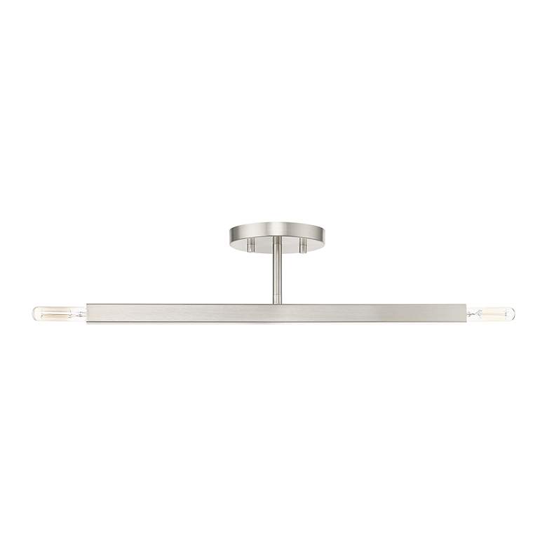 Image 3 2 Light Brushed Nickel Semi-Flush more views