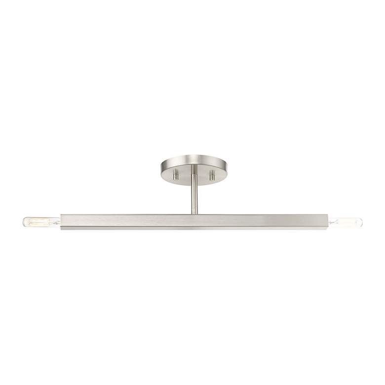 Image 4 2 Light Brushed Nickel Semi-Flush more views