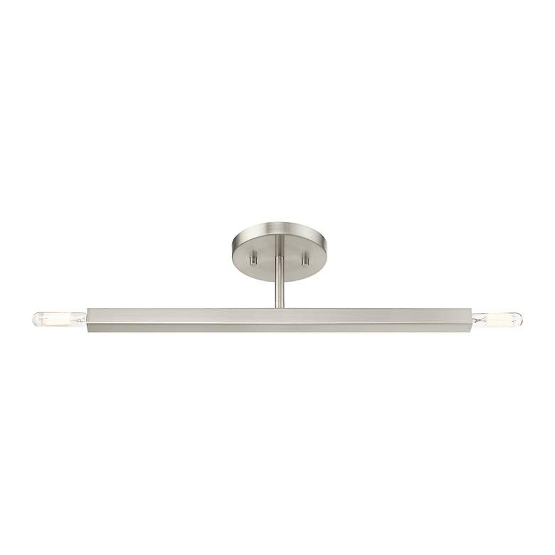 Image 5 2 Light Brushed Nickel Semi-Flush more views