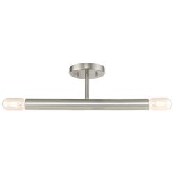 2 Light Brushed Nickel Semi-Flush