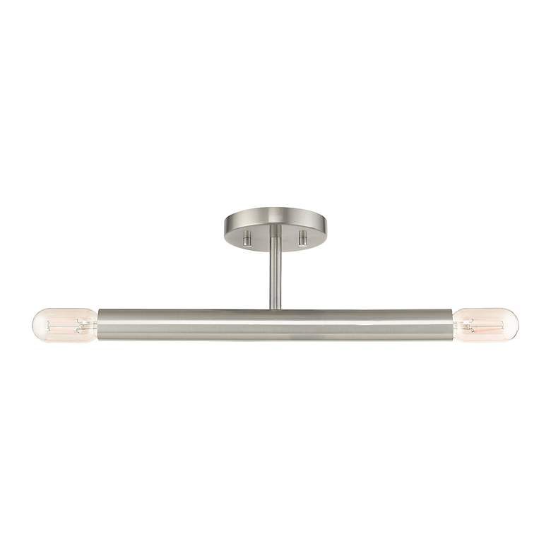 Image 3 2 Light Brushed Nickel Semi-Flush more views