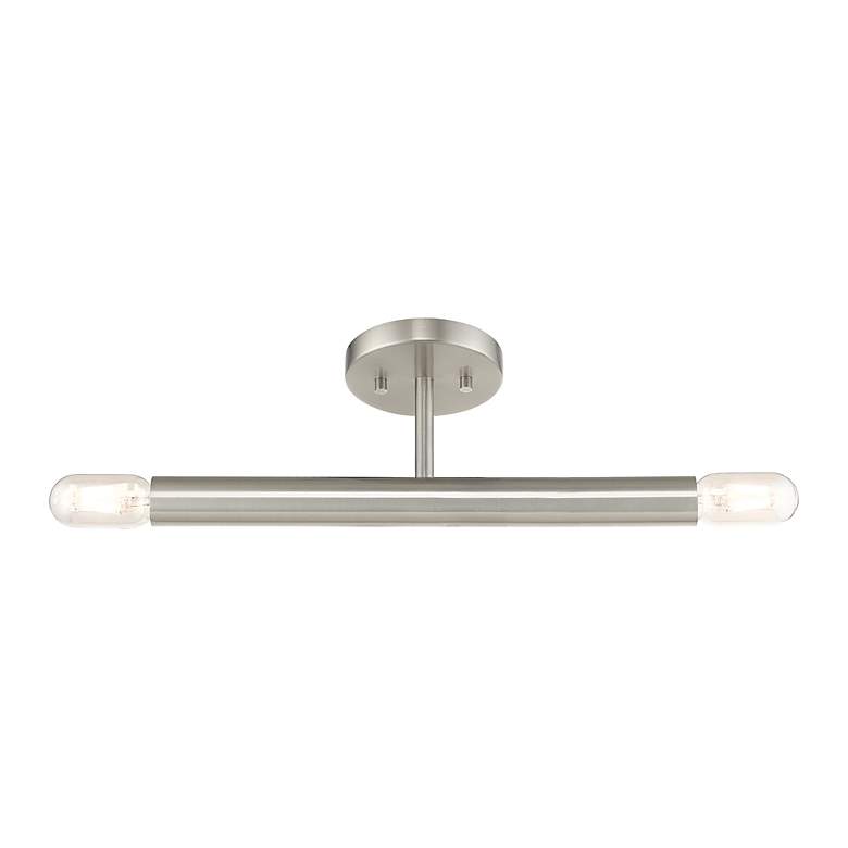 Image 5 2 Light Brushed Nickel Semi-Flush more views