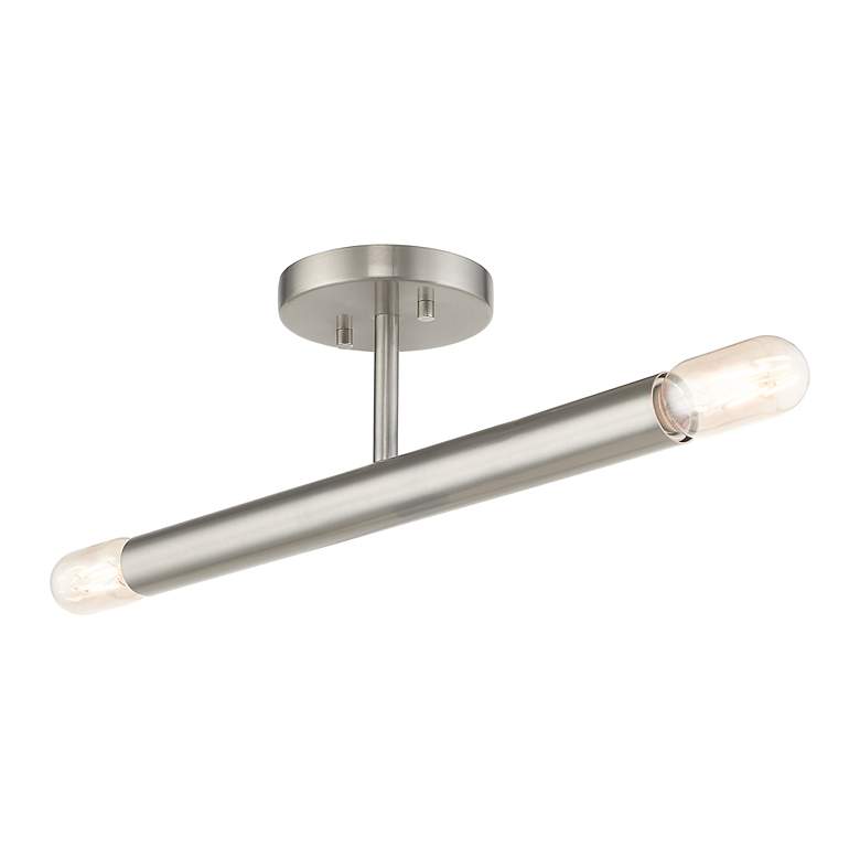Image 6 2 Light Brushed Nickel Semi-Flush more views