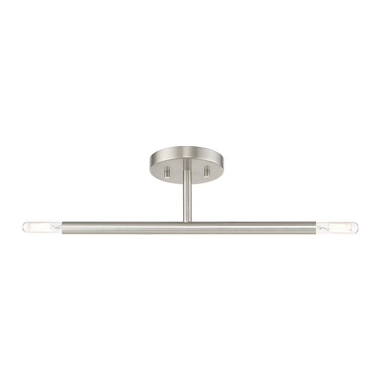 Image 3 2 Light Brushed Nickel Semi-Flush more views