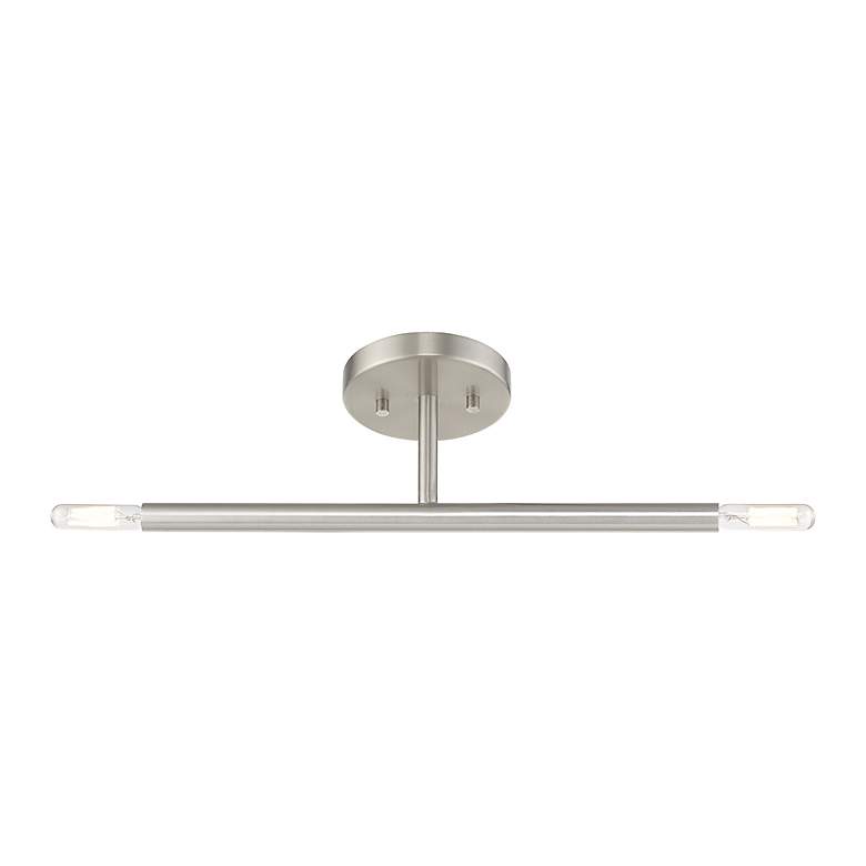 Image 4 2 Light Brushed Nickel Semi-Flush more views