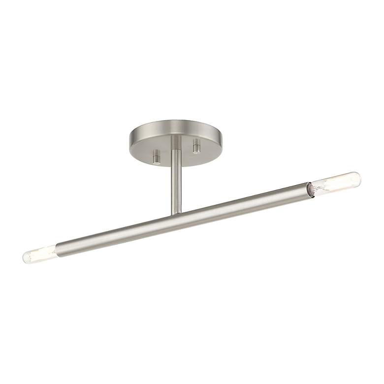 Image 5 2 Light Brushed Nickel Semi-Flush more views