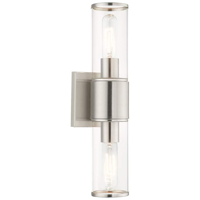 Image 2 2 Light Brushed Nickel Vanity Sconce