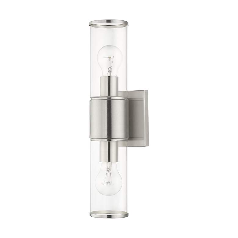 Image 4 2 Light Brushed Nickel Vanity Sconce more views