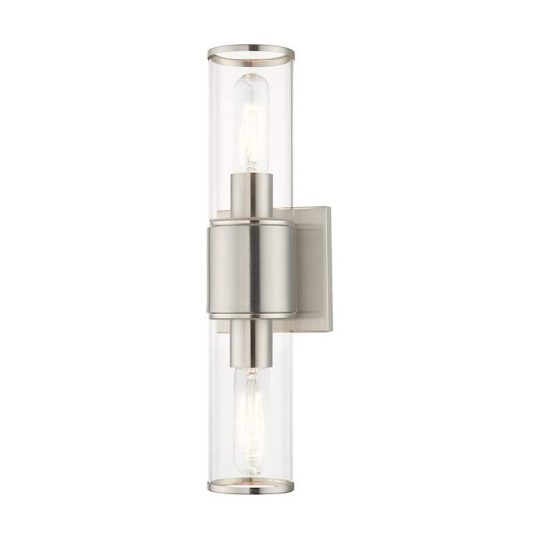 Image 5 2 Light Brushed Nickel Vanity Sconce more views