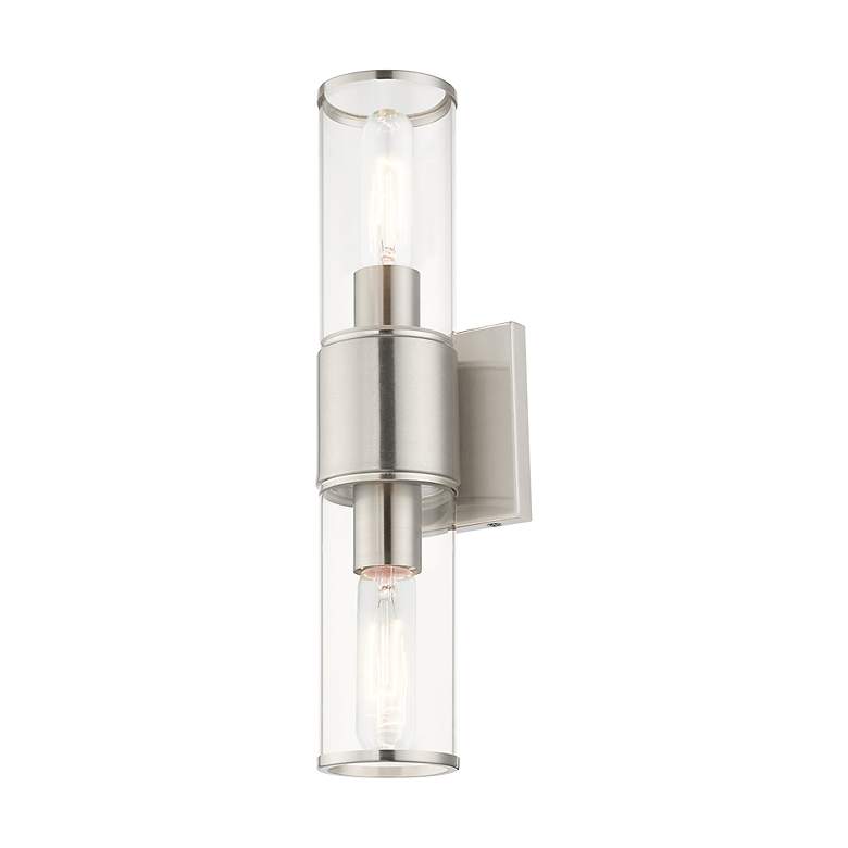 Image 6 2 Light Brushed Nickel Vanity Sconce more views