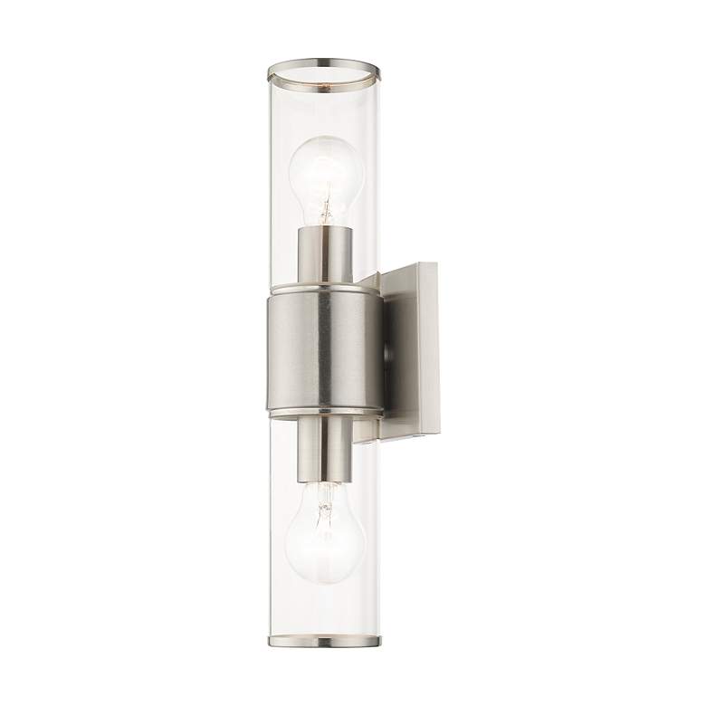 Image 7 2 Light Brushed Nickel Vanity Sconce more views