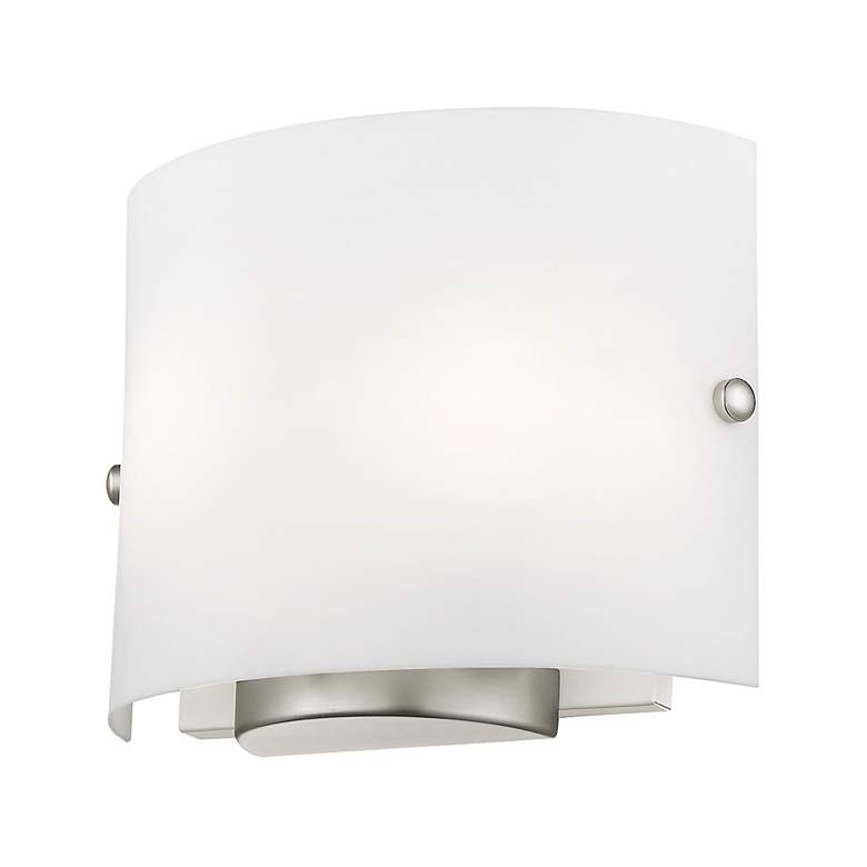 Image 5 2 Light Brushed Nickel Wall Sconce more views