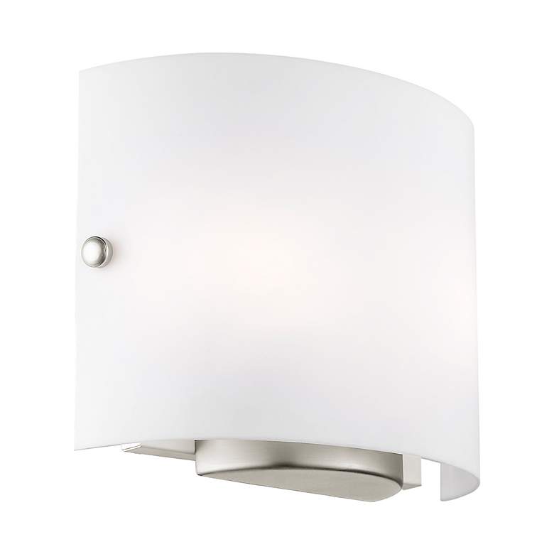 Image 6 2 Light Brushed Nickel Wall Sconce more views