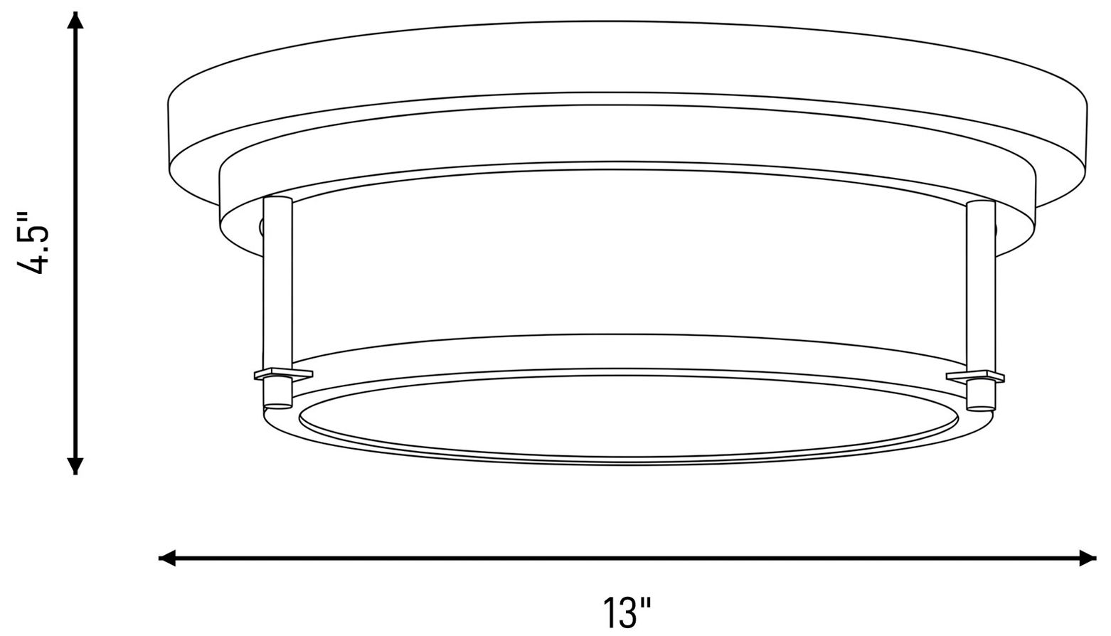Image 3 2-Light Ceiling Light in Brushed Nickel more views