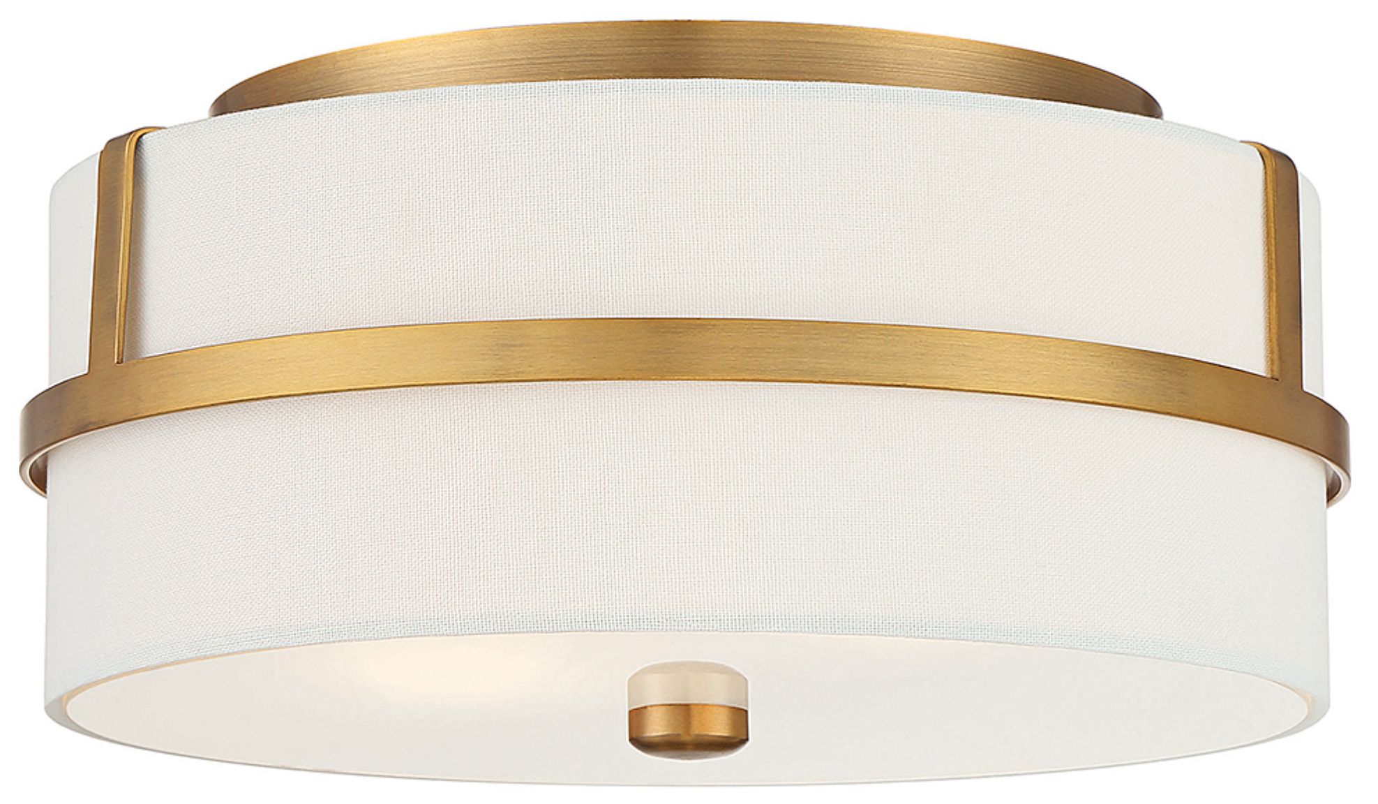 Image 3 2-Light Ceiling Light in Natural Brass more views