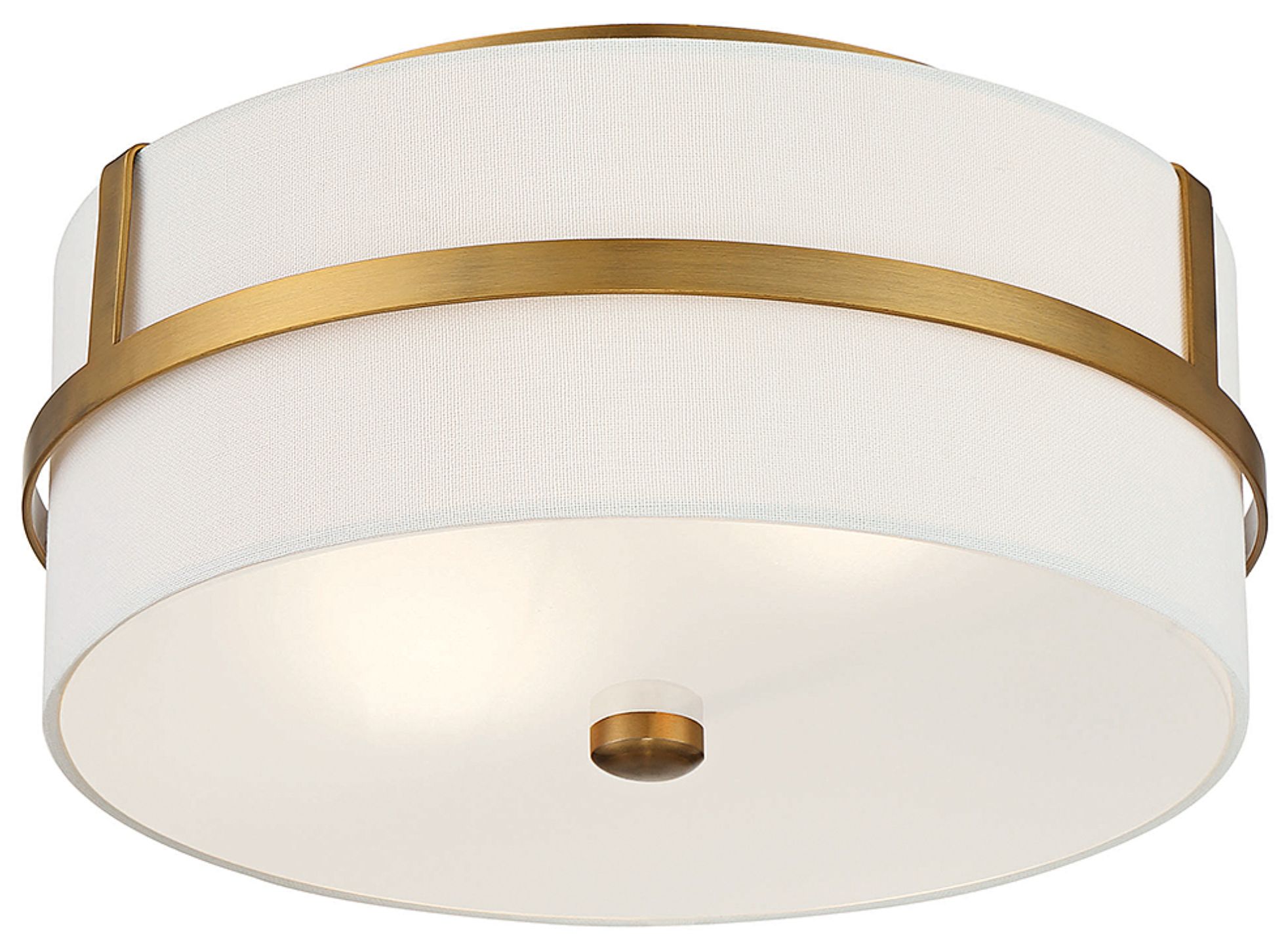 Image 4 2-Light Ceiling Light in Natural Brass more views