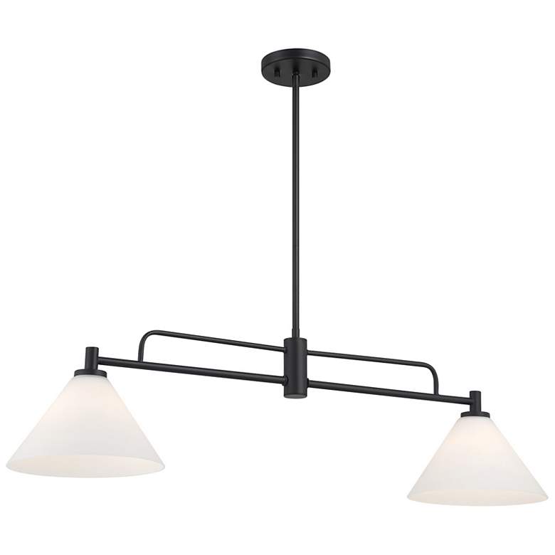 Image 1 2-Light Chandelier in Matte Black