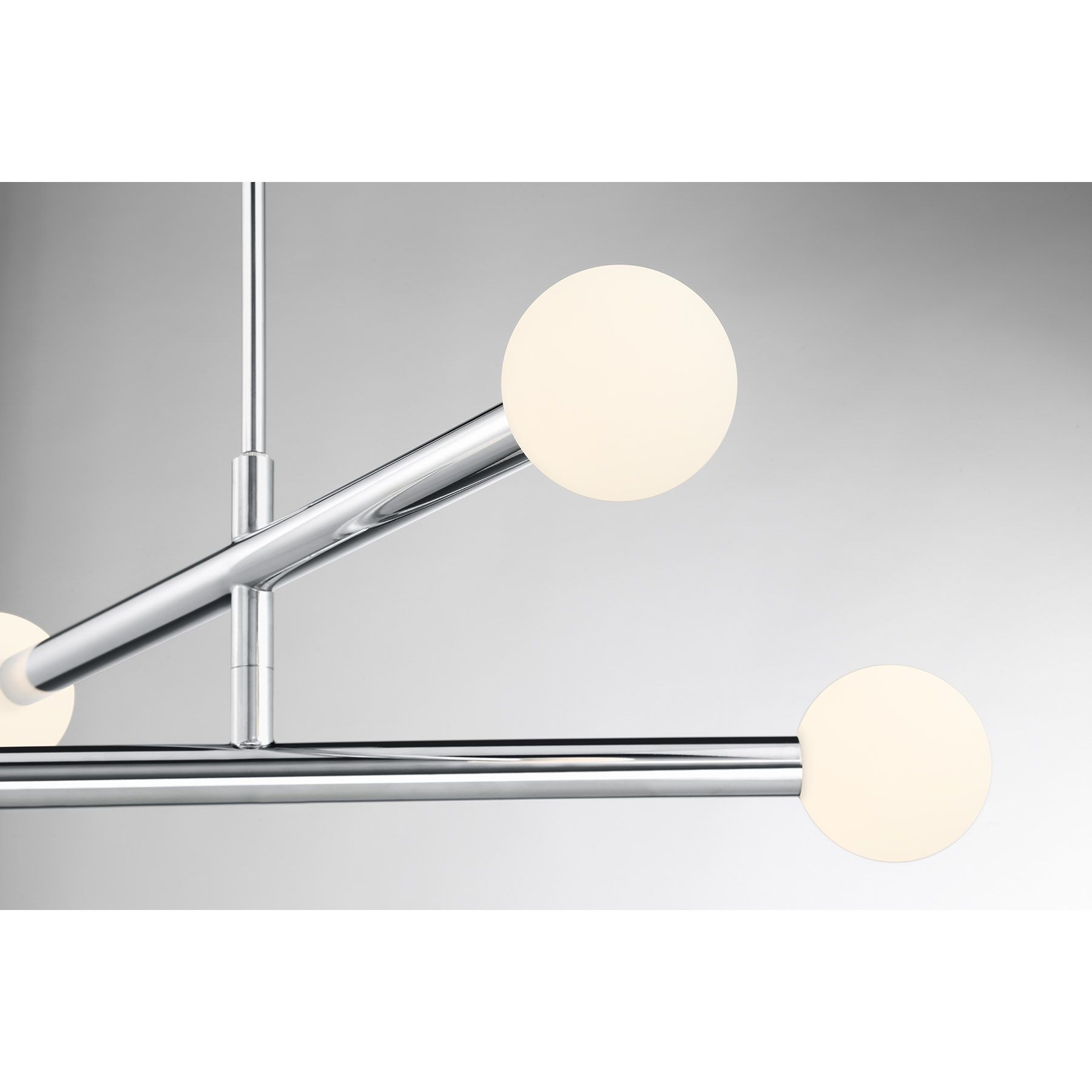 2-Light Chandelier in Natural Brass