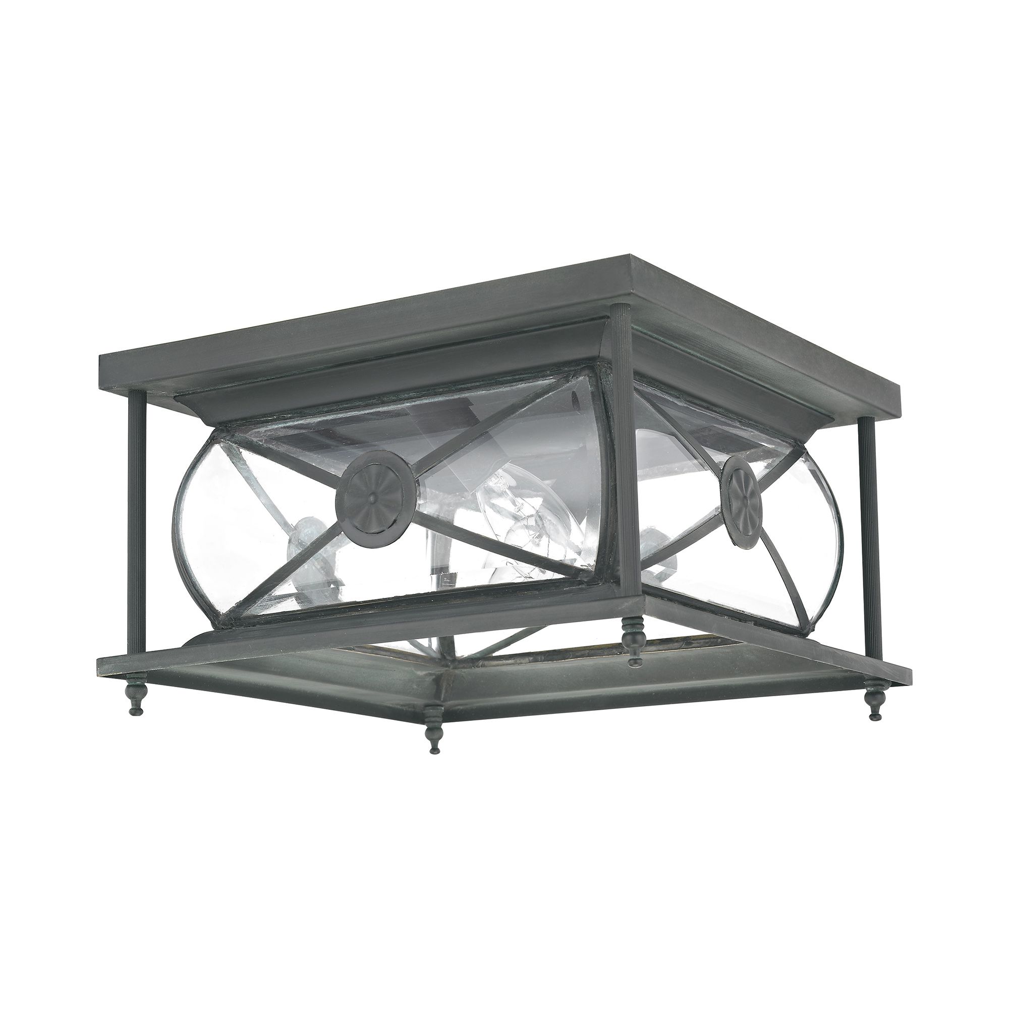 Image 5 2 Light Charcoal Outdoor Ceiling Mount more views