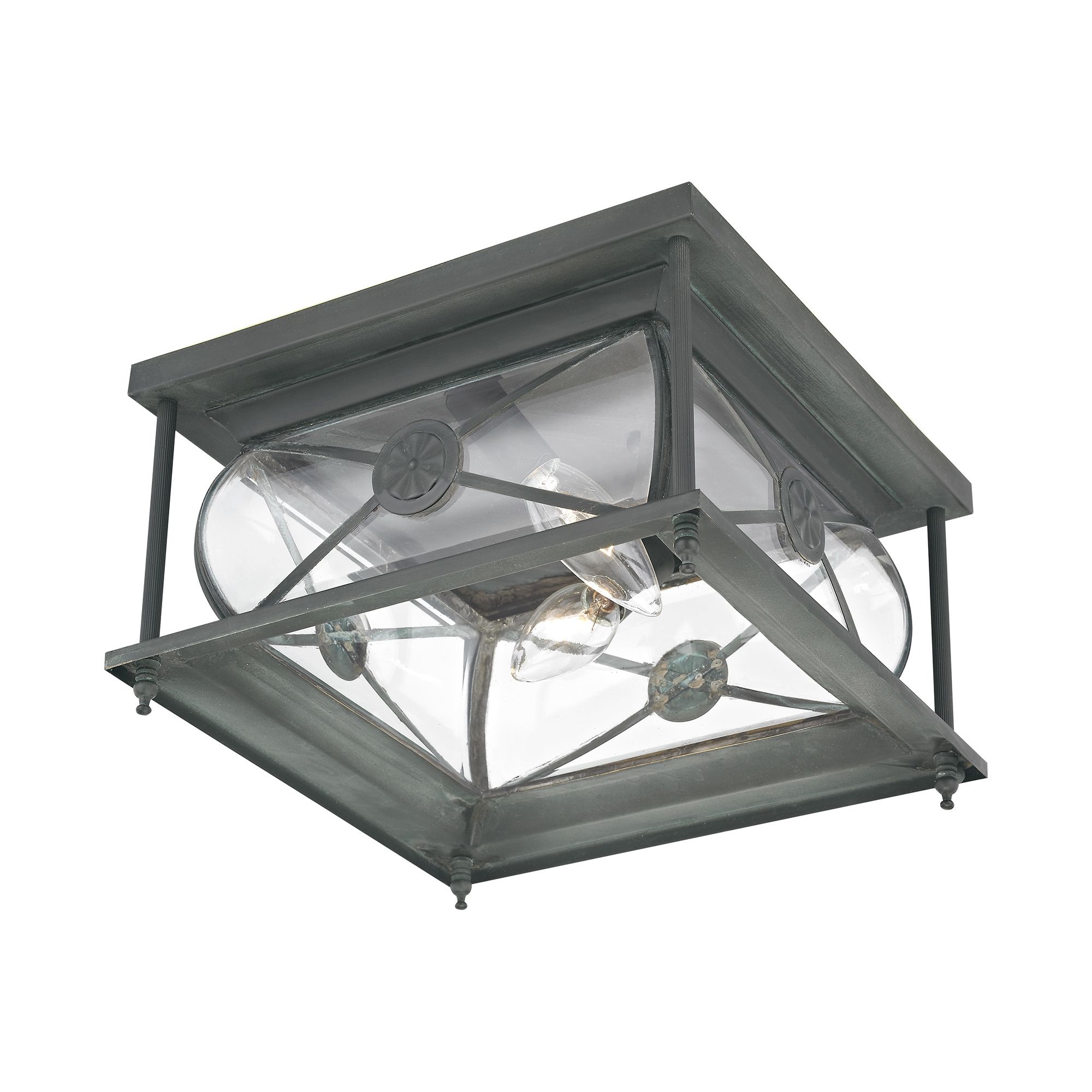 Image 6 2 Light Charcoal Outdoor Ceiling Mount more views