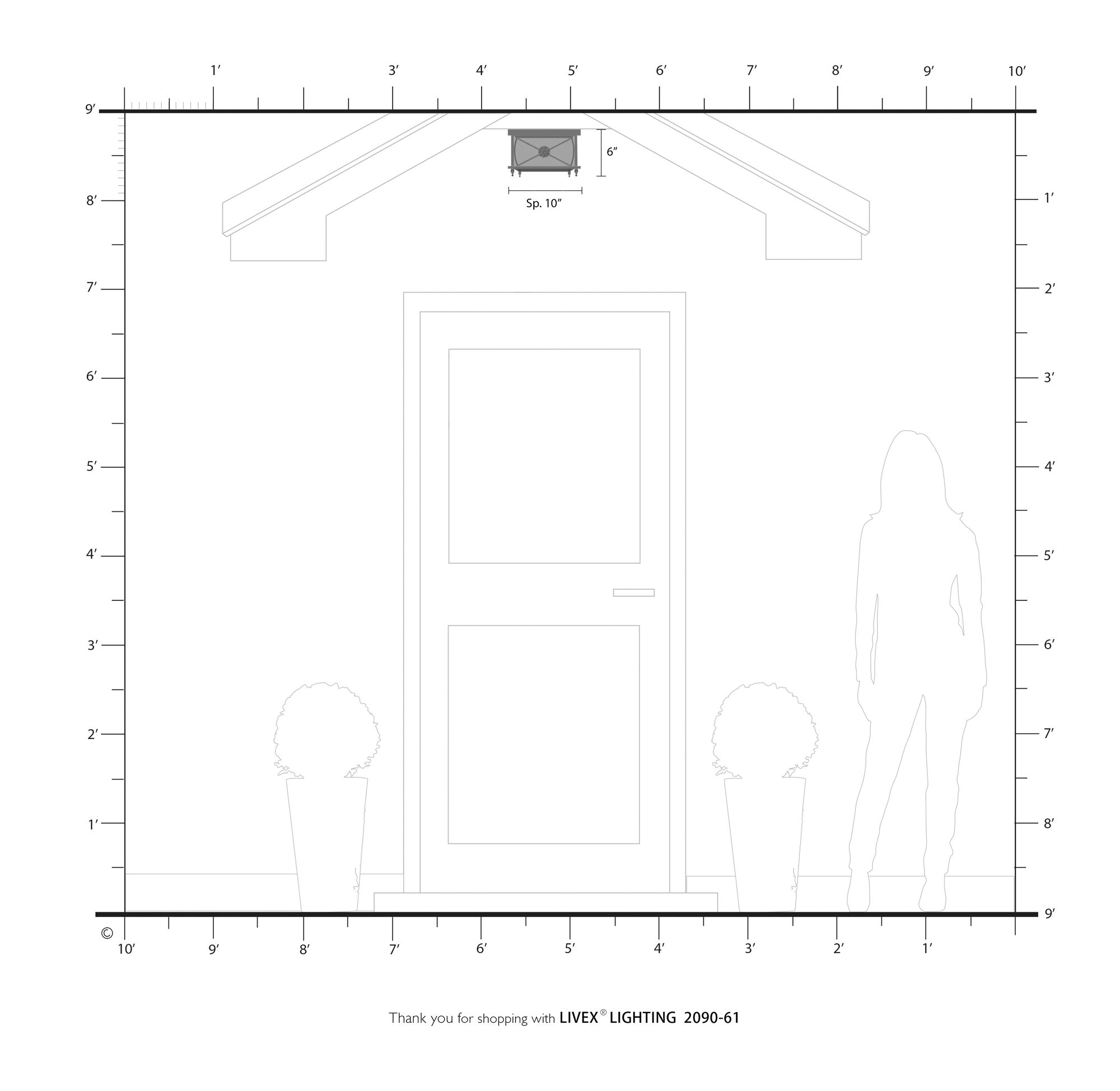 Image 7 2 Light Charcoal Outdoor Ceiling Mount more views