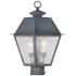 2 Light Charcoal Outdoor Post Top Lantern