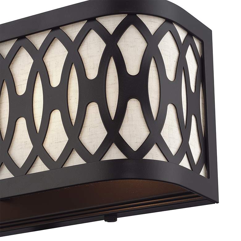 Image 6 2 Light English Bronze ADA Sconce with Oatmeal Shade more views