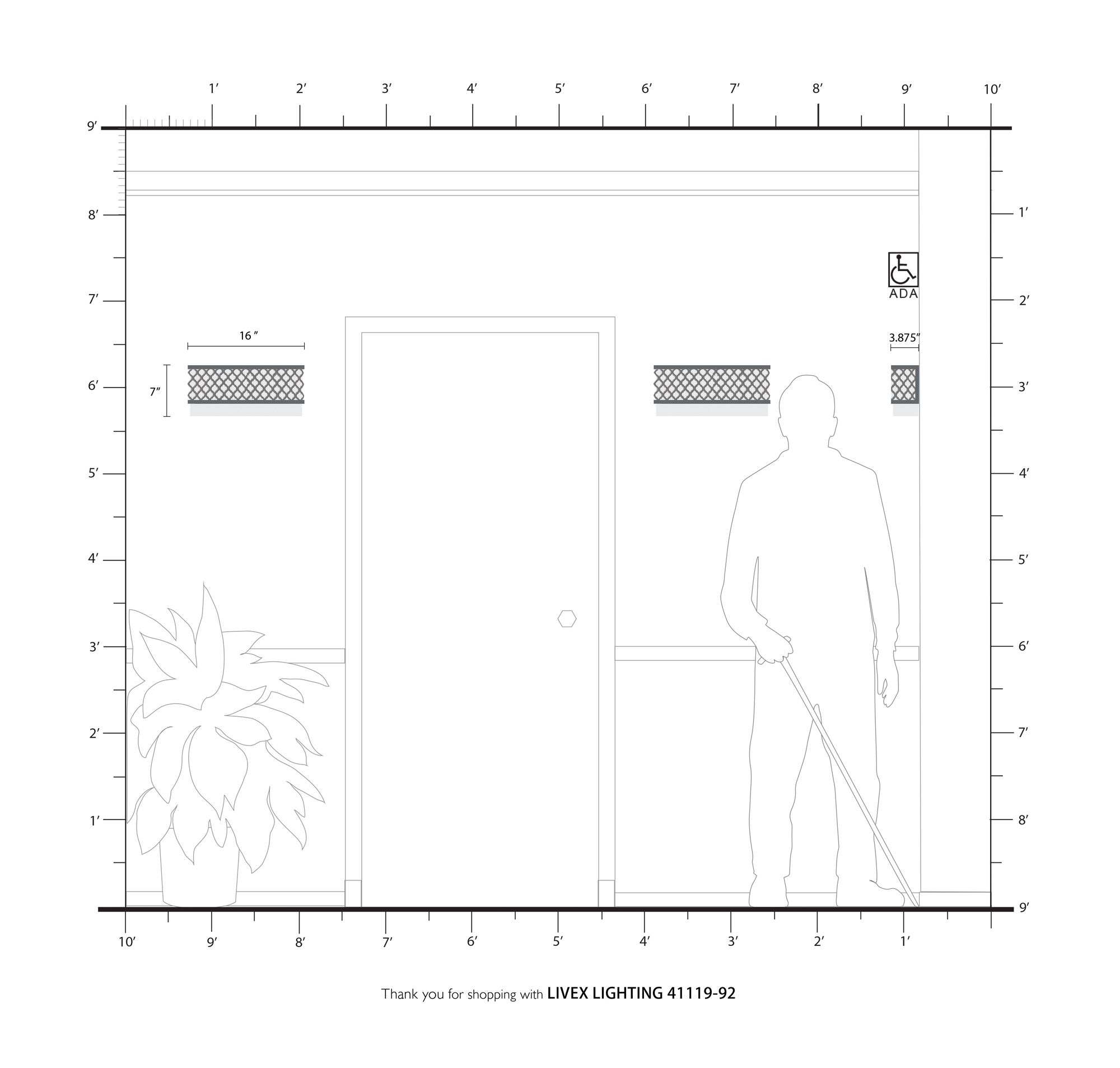 2 Light English Bronze ADA Wall Sconce