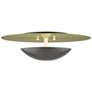 2_2 Light English Bronze Large Semi-Flush with Antique Brass Backplate