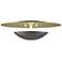 2 Light English Bronze Large Semi-Flush with Antique Brass Backplate