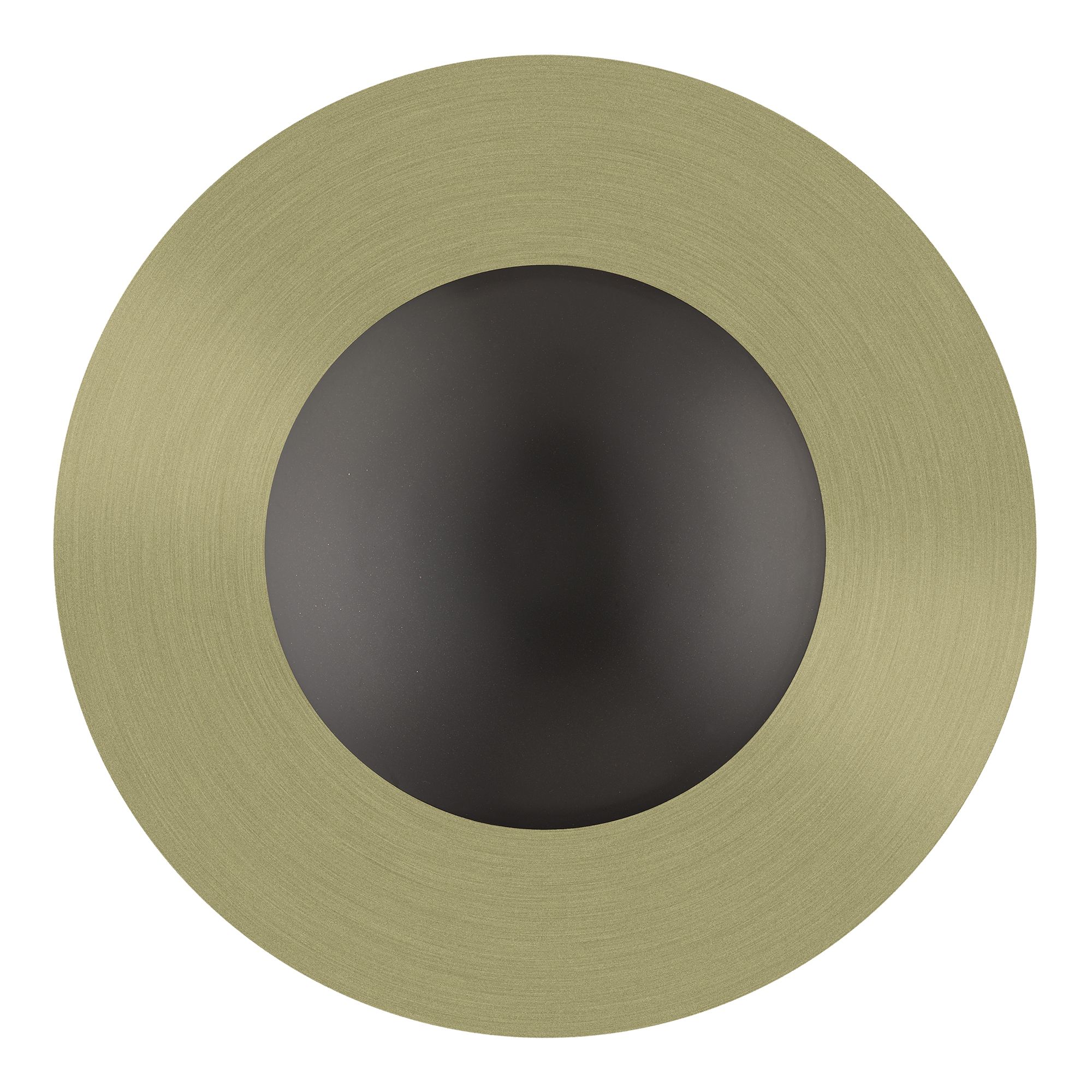 2 Light English Bronze Large Semi-Flush with Antique Brass Backplate