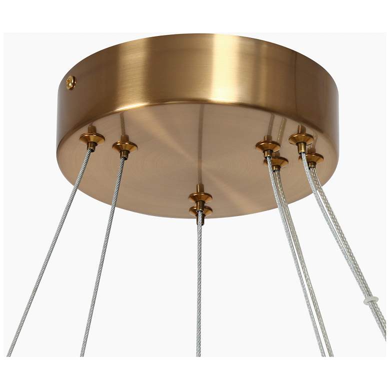 Image 3 2-Light Gold LED Chandelier with Crystal more views
