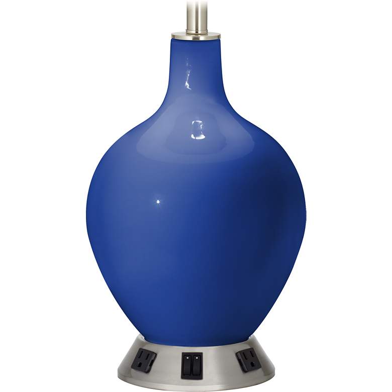 Image 1 2-Light Lamp - 2 Outlets and USB in Dazzling Blue