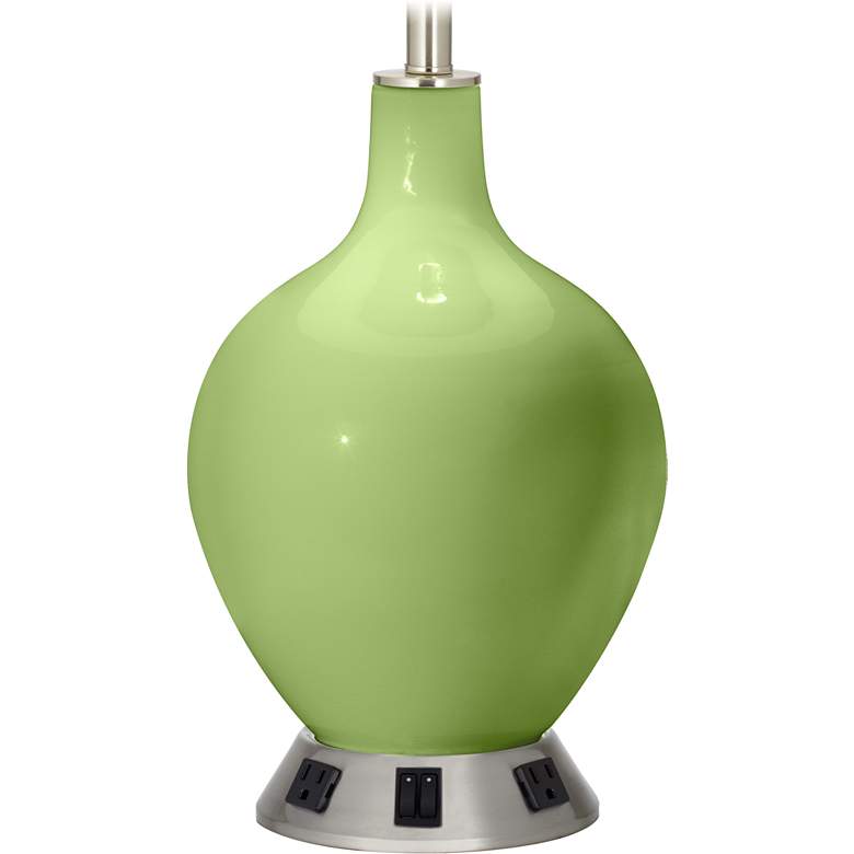 Image 1 2-Light Lamp - 2 Outlets and USB in Lime Rickey