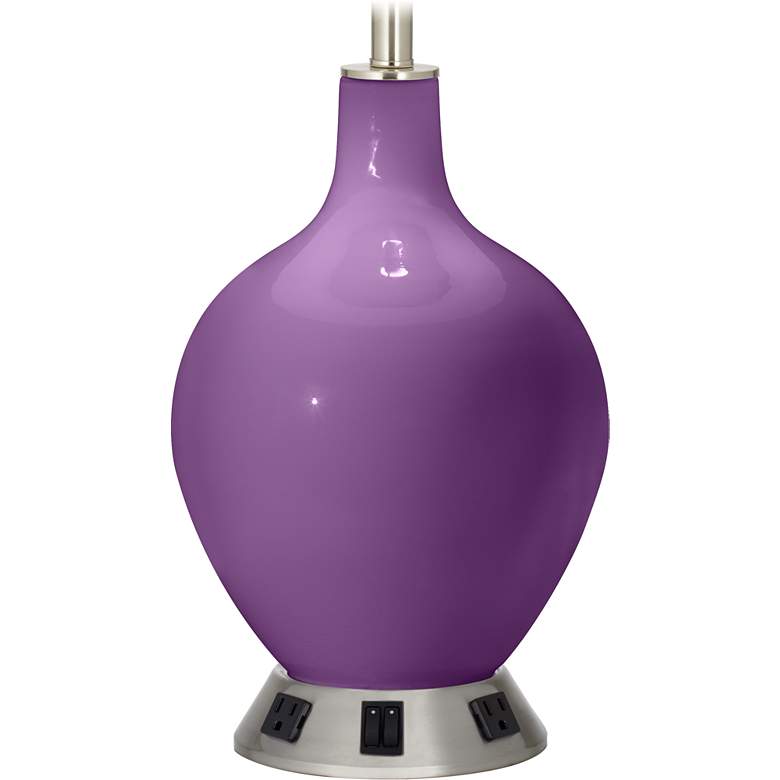 Image 1 2-Light Lamp - Outlets and USB in Passionate Purple