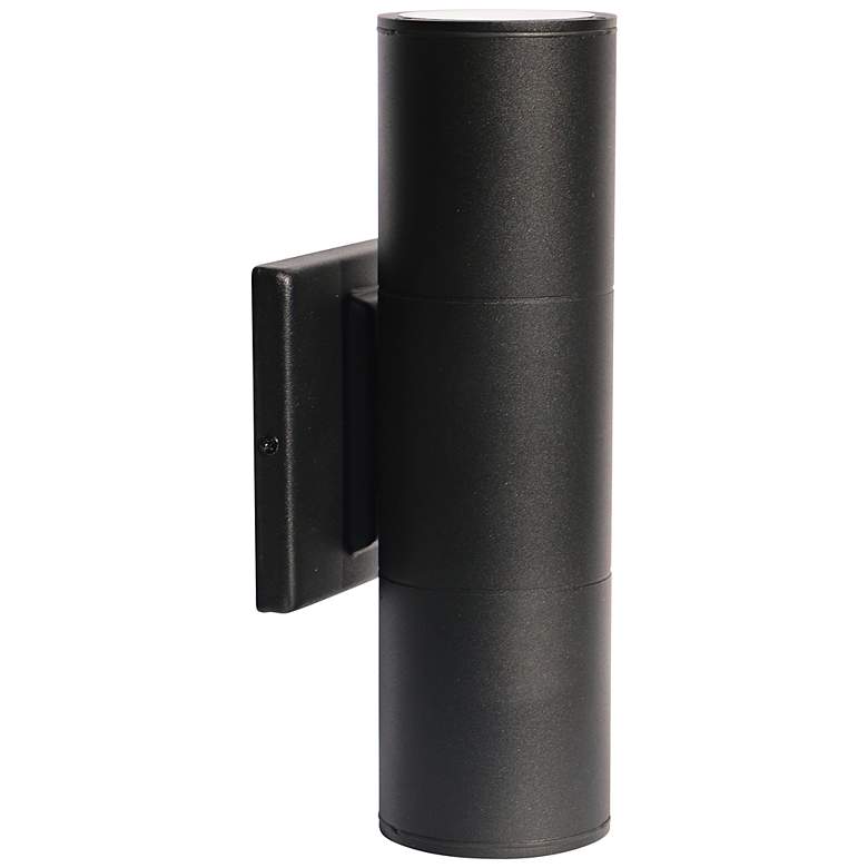 Image 1 2 Light; LED Large Up and Down Sconce Fixture; Black Finish; 20W; 120/277V