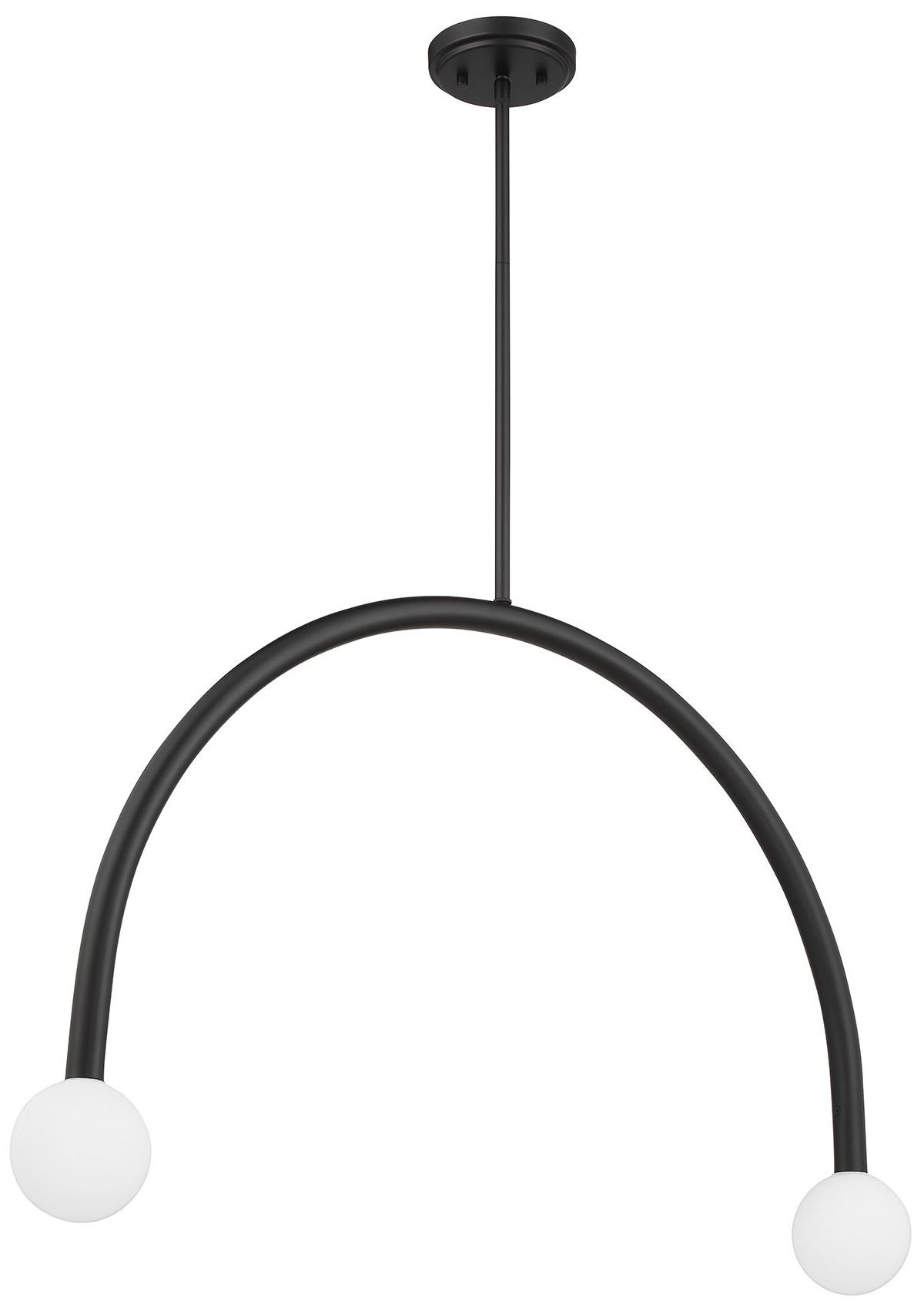Thumbnail2 of 2-Light Linear Chandelier in Brushed Nickel more views