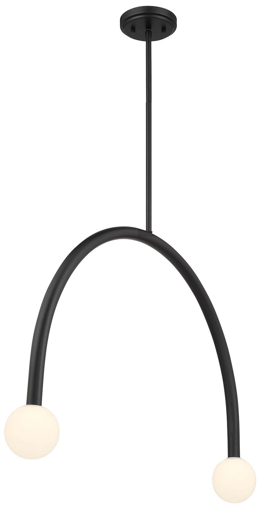 Thumbnail3 of 2-Light Linear Chandelier in Brushed Nickel more views
